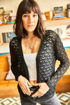Openwork Knit Seasonal Cardigan