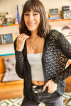 Openwork Knit Seasonal Cardigan