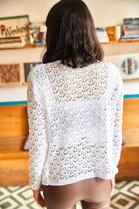 Openwork Knit Seasonal Cardigan