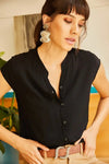 Sleeveless V-Neck Shirt