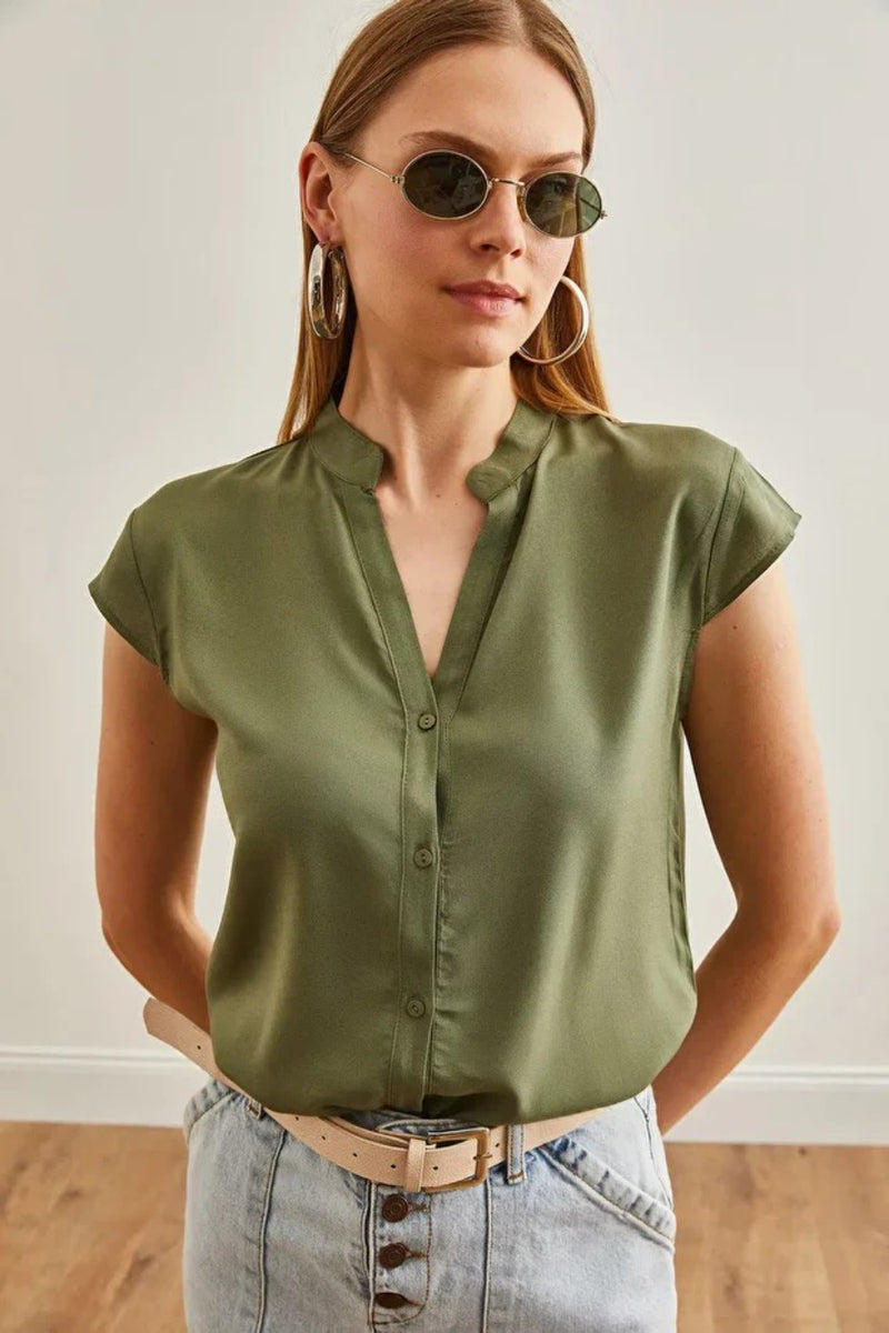 Sleeveless V-Neck Shirt