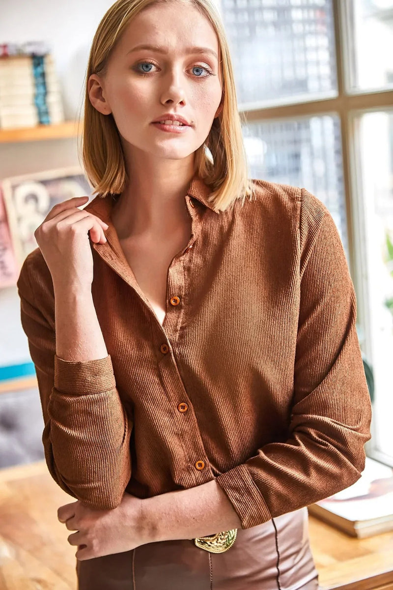 Fine Ribbed Corduroy Shirt