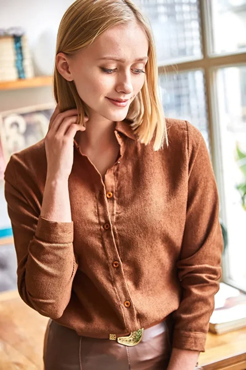 Fine Ribbed Corduroy Shirt