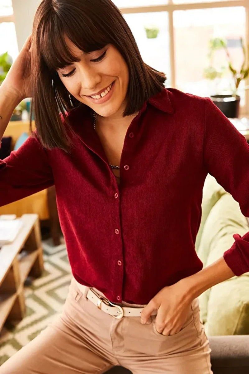 Fine Ribbed Corduroy Shirt