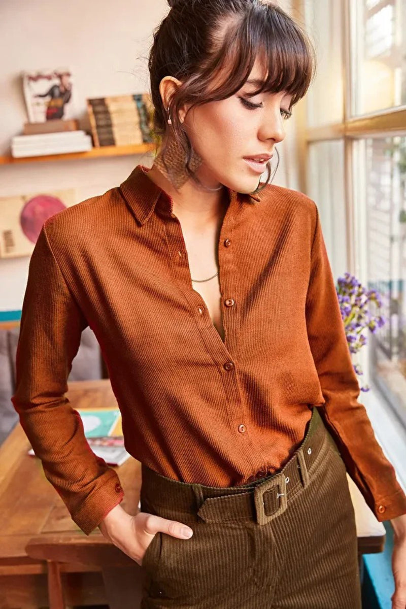 Fine Ribbed Corduroy Shirt