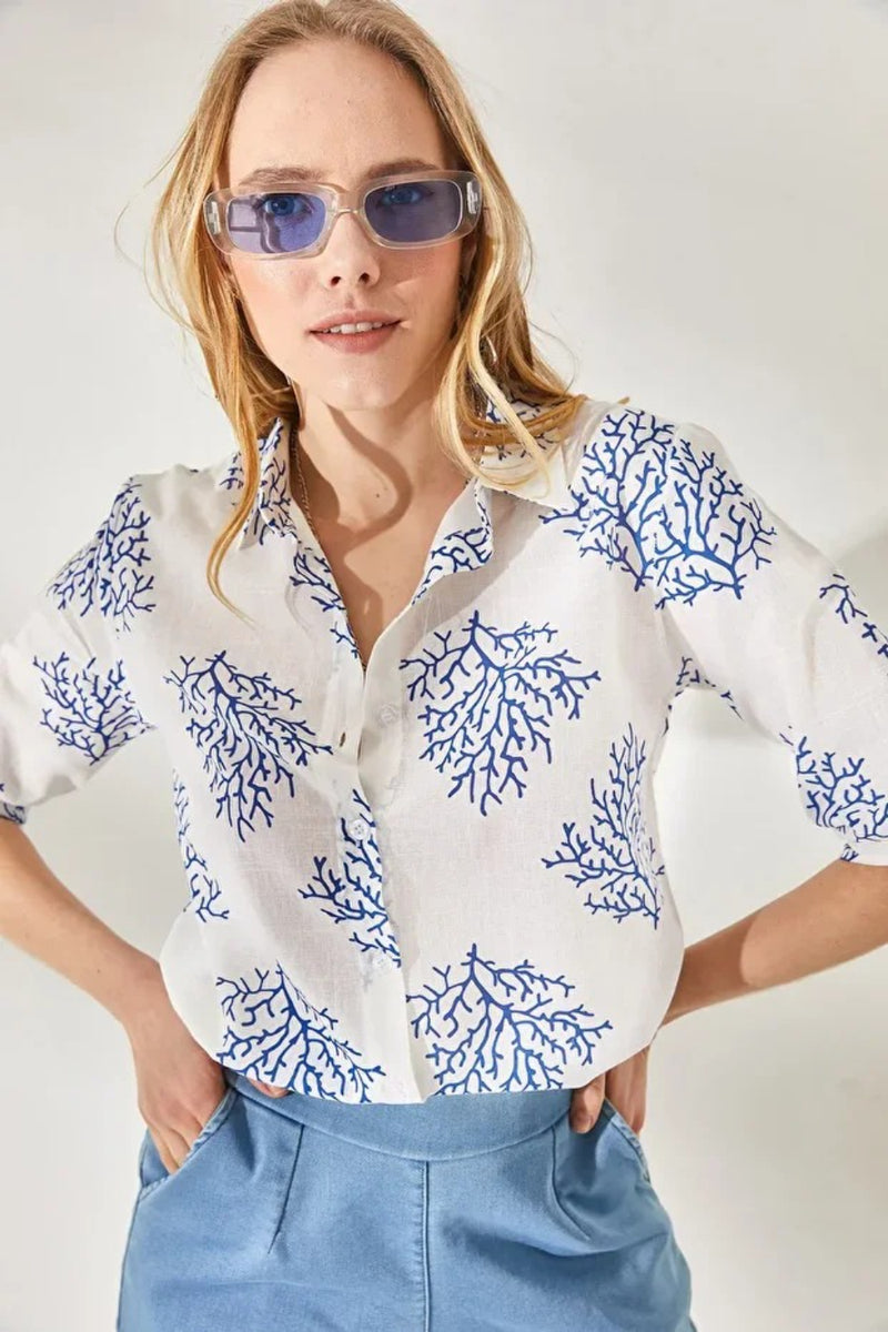 Roll-Up Sleeve Linen Shirt