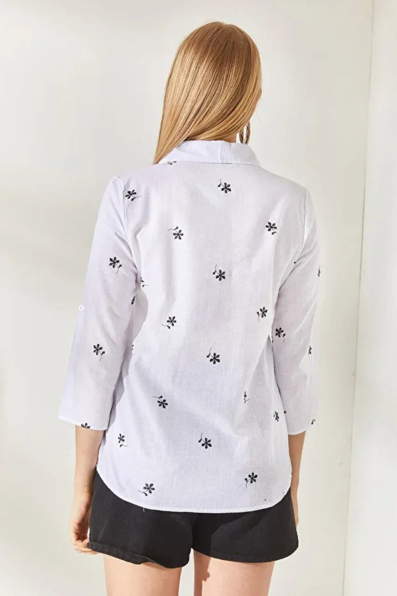 Roll-Up Sleeve Linen Shirt