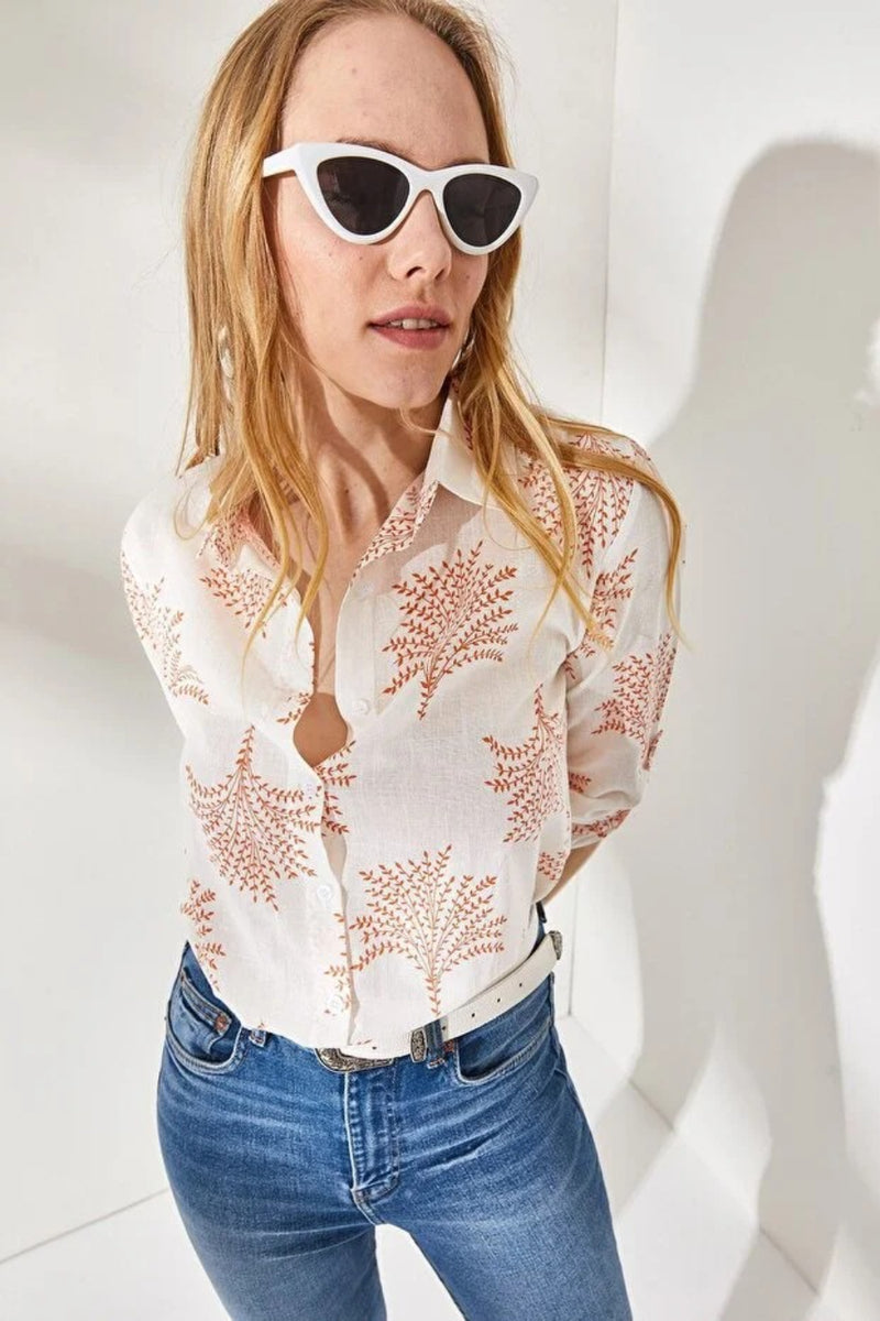 Roll-Up Sleeve Linen Shirt