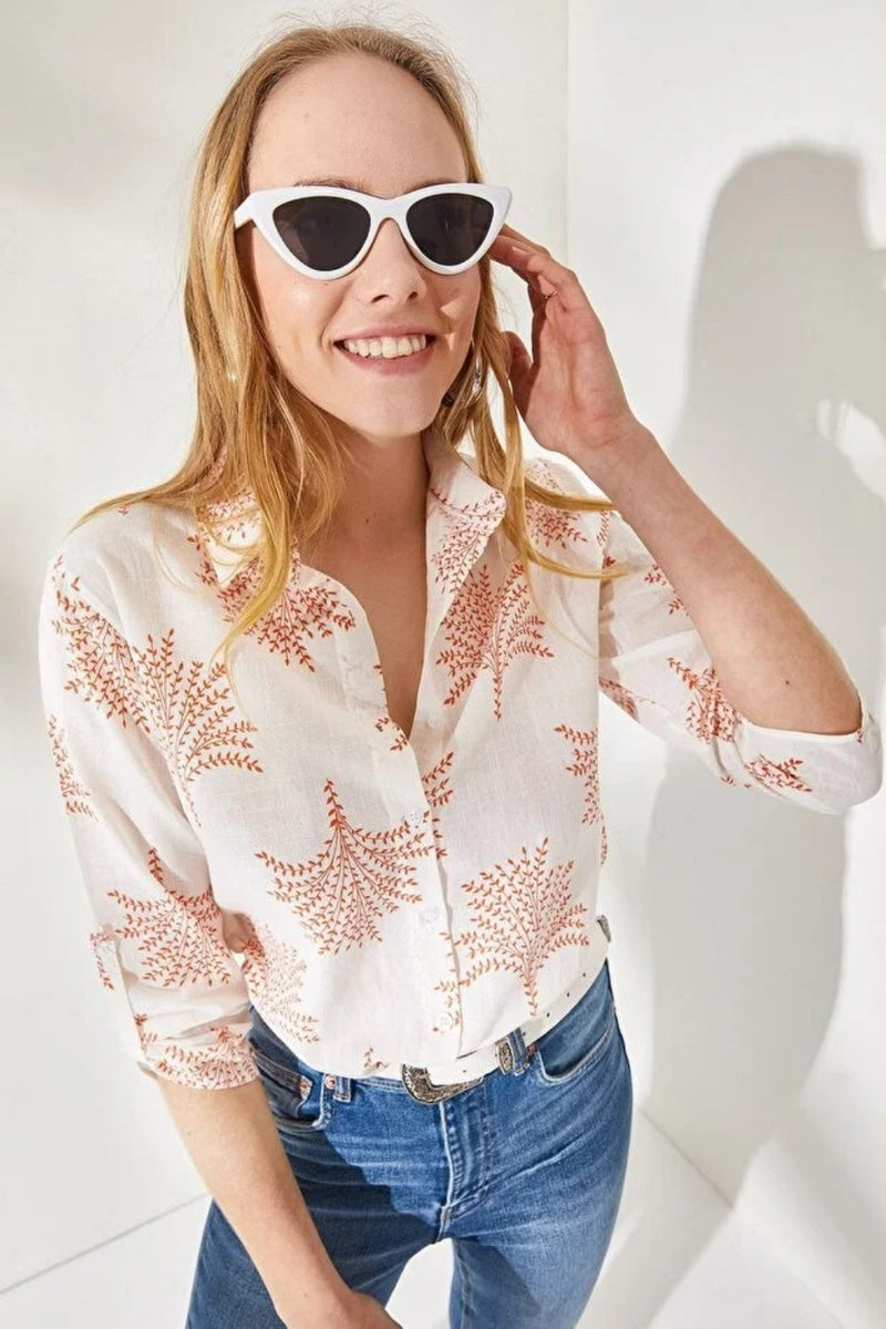 Roll-Up Sleeve Linen Shirt