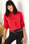 Roll-Up Sleeve Linen Shirt