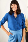 Roll-Up Sleeve Linen Shirt