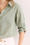 Roll-Up Sleeve Linen Shirt