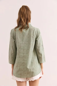 Roll-Up Sleeve Linen Shirt