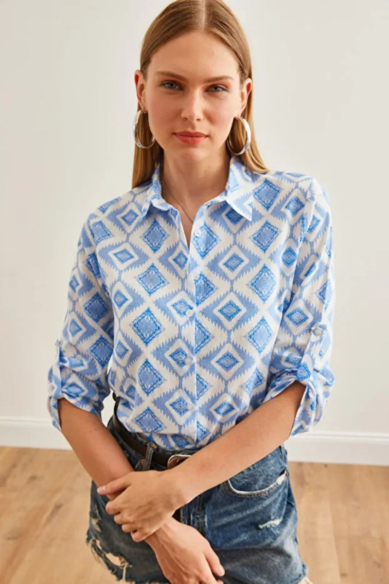 Roll-Up Sleeve Linen Shirt