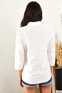 Roll-Up Sleeve Linen Shirt