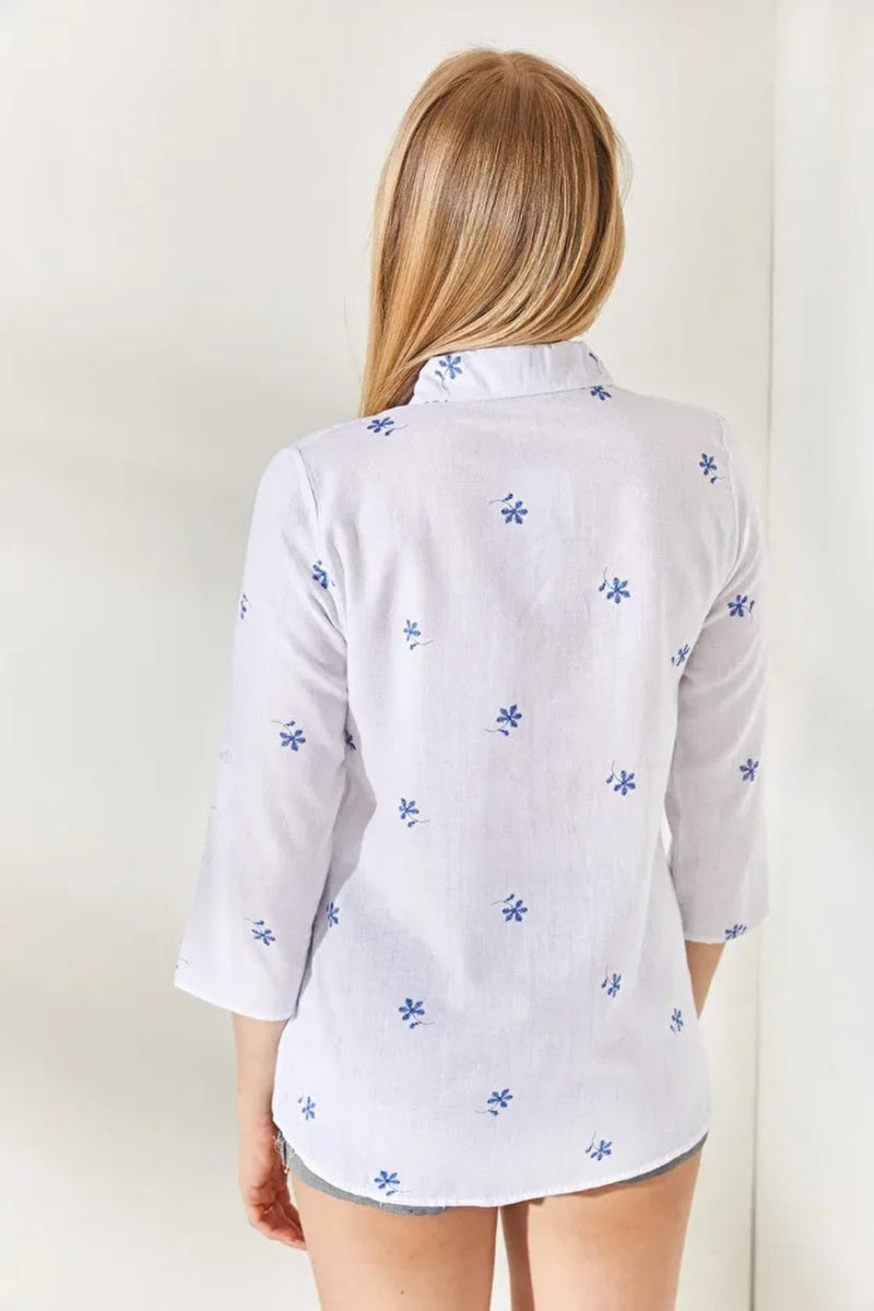 Roll-Up Sleeve Linen Shirt