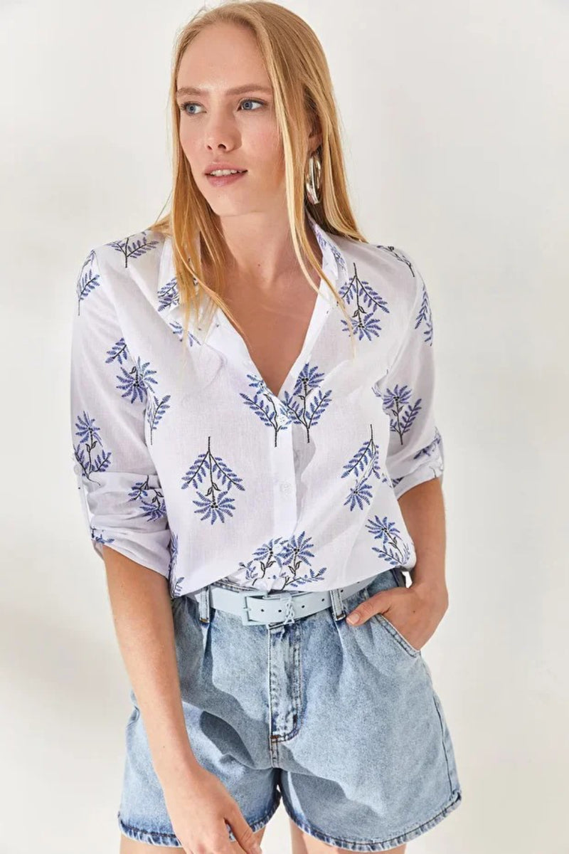 Roll-Up Sleeve Linen Shirt