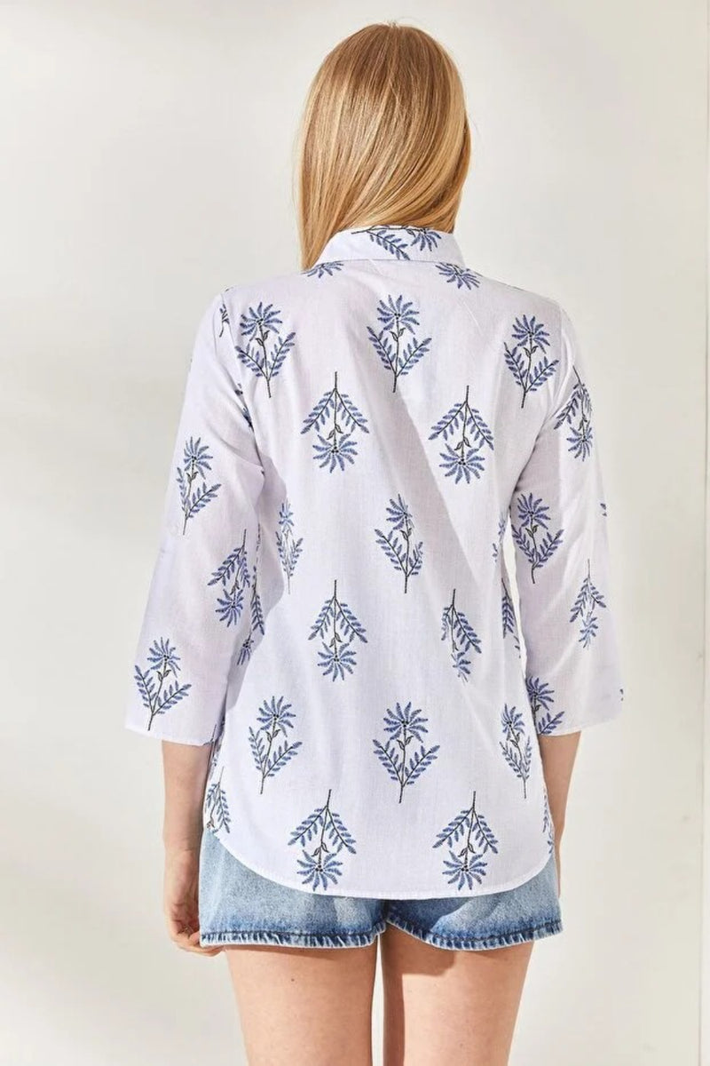 Roll-Up Sleeve Linen Shirt