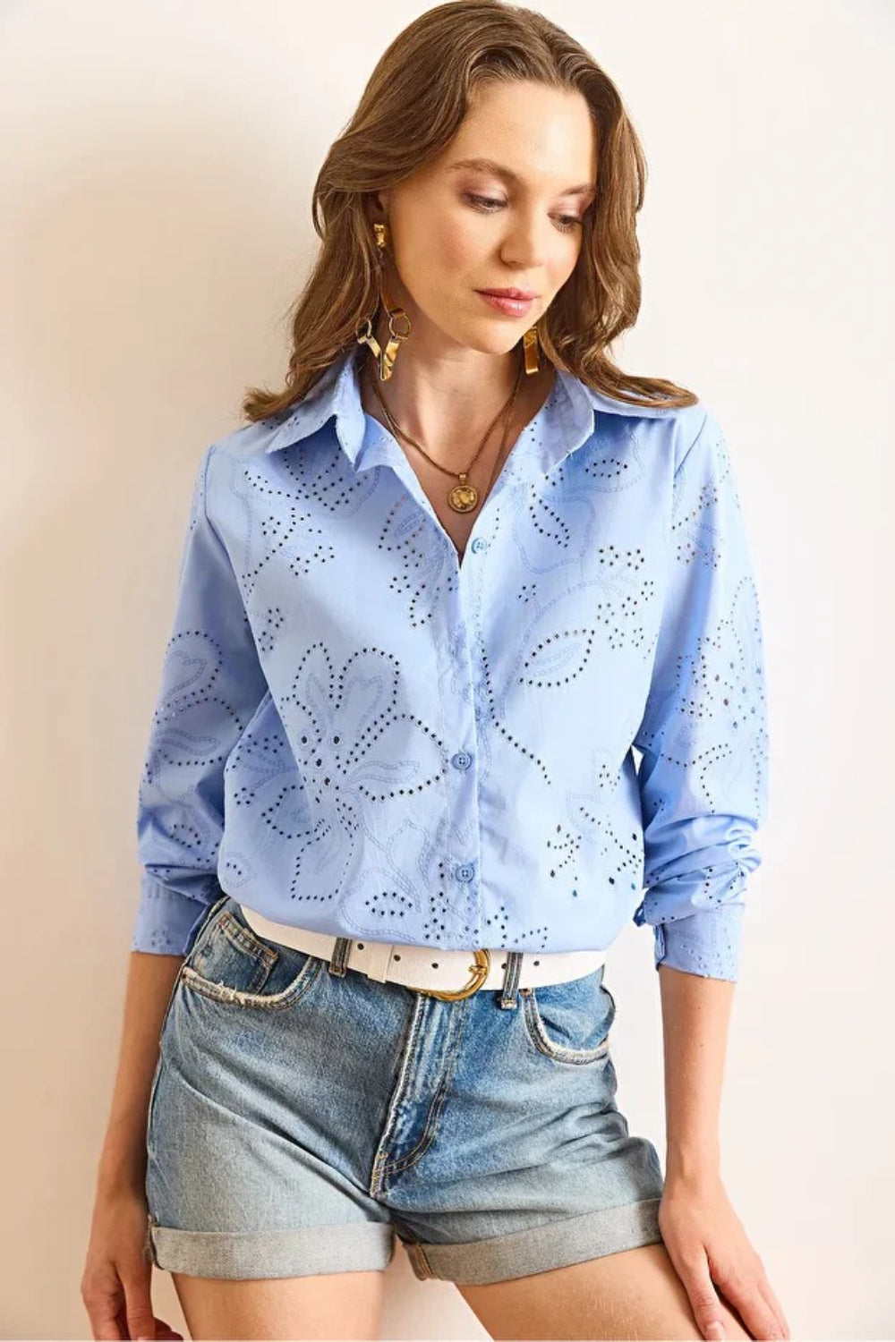 Shirt with Lace Details