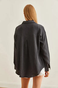 Oversized Basic Muslin Shirt