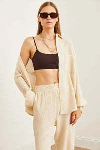 Oversized Basic Muslin Shirt