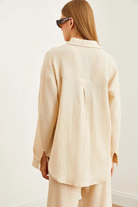 Oversized Basic Muslin Shirt