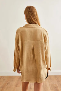 Oversized Basic Muslin Shirt