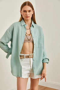 Oversized Basic Muslin Shirt