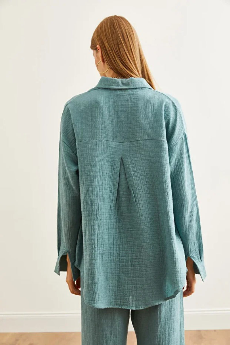 Oversized Basic Muslin Shirt
