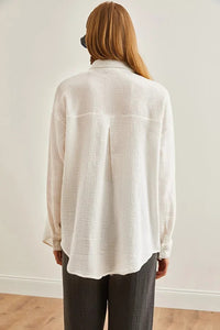 Oversized Basic Muslin Shirt