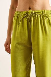 Basic Belted Woven Viscose Palazzo Pants