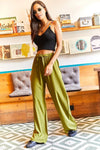 Belted Woven Viscose Palazzo Pants