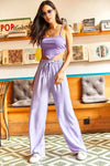 Belted Woven Viscose Palazzo Pants