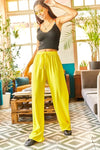 Belted Woven Viscose Palazzo Pants