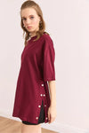 100% Cotton T-Shirt with Side Buttons