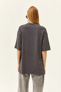 100% Cotton T-Shirt with Side Buttons