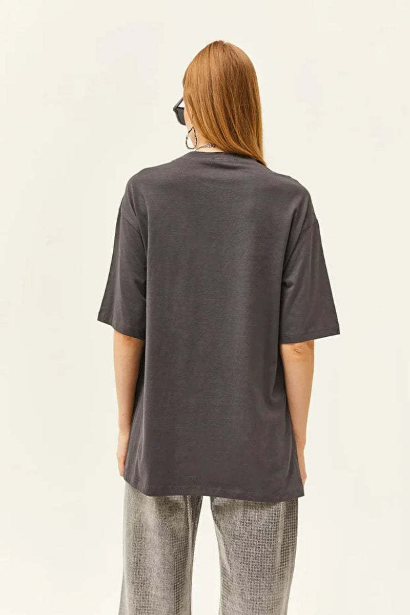 100% Cotton T-Shirt with Side Buttons