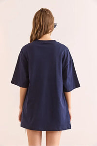 100% Cotton T-Shirt with Side Buttons