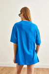 100% Cotton T-Shirt with Side Buttons