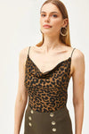 Cowl Neck Spaghetti Strap Blouse