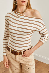 Premium Soft Touch Boat Neck Stretch Blouse