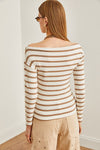 Premium Soft Touch Boat Neck Stretch Blouse
