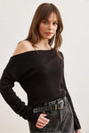 Premium Soft Touch Boat Neck Stretch Blouse