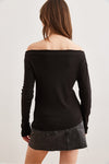 Premium Soft Touch Boat Neck Stretch Blouse