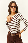 Premium Soft Touch Boat Neck Stretch Blouse