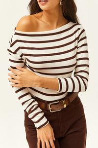Premium Soft Touch Boat Neck Stretch Blouse