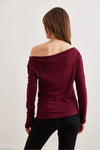 Premium Soft Touch Boat Neck Stretch Blouse
