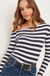 Premium Soft Touch Boat Neck Stretch Blouse