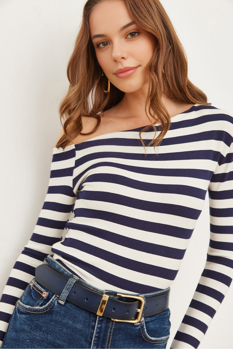 Premium Soft Touch Boat Neck Stretch Blouse