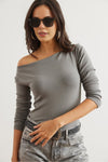 Premium Soft Touch Boat Neck Stretch Blouse